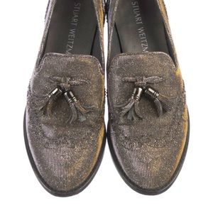 Silver sparkly loafer